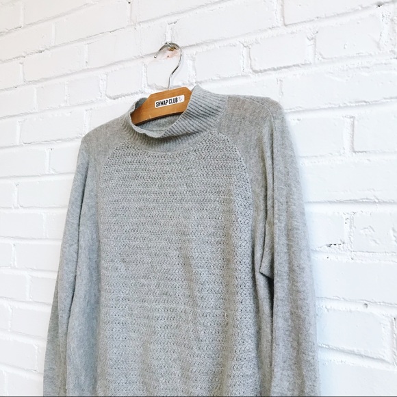 CLUB MONACO Grey Mock Neck Sweater - Picture 3 of 4